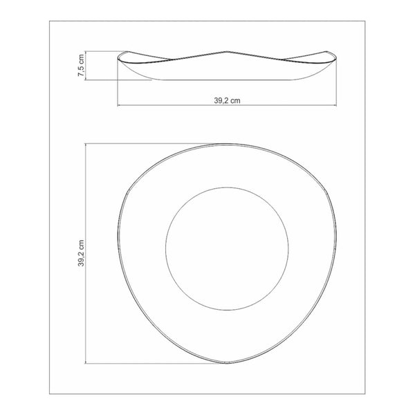 Plato Centro De Mesa 3 Puntas Acero Inox 61594400 Tramontina