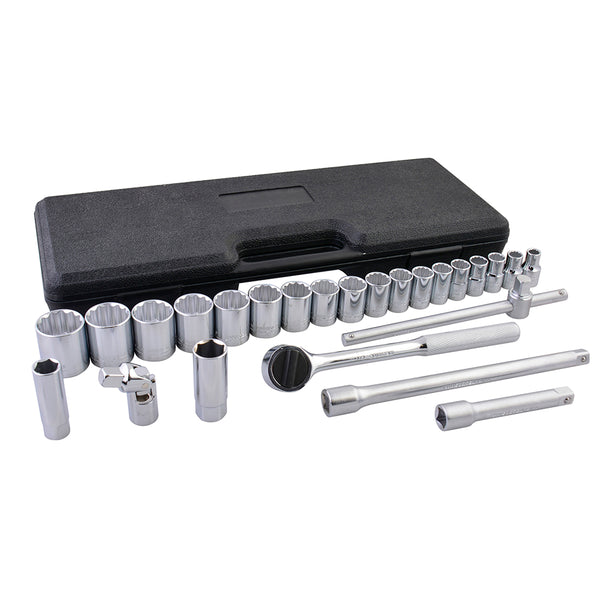 Juego de dados y accesorios cuadro de 1/2" en pulgadas, 25 piezas Surtek