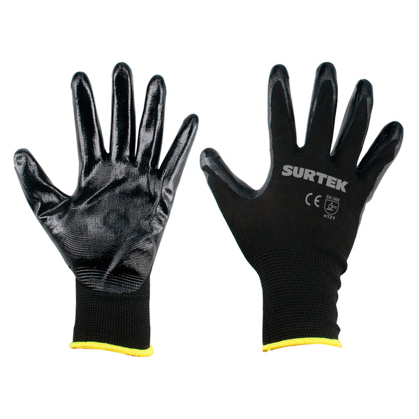 Guantes de nailon con recubrimiento de nitrilo CH Surtek