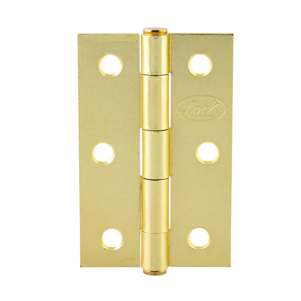 Bisagra alargada perno remachado de acero latón brillante 2.5" x 1.81" Lock