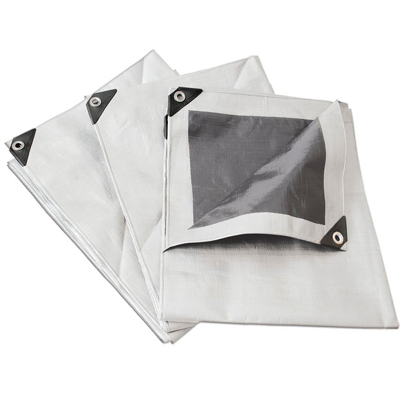 Lona de polietileno reforzada color blanco, 4 x 5 m Surtek