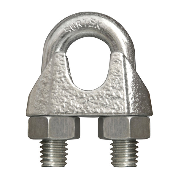 Perro de hierro maleable para cable de acero tipo alemán 1/8" Surtek