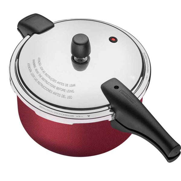 Olla De Presion 6,0 L Vancouver 3.2 Mm Con Antiadherente Roja