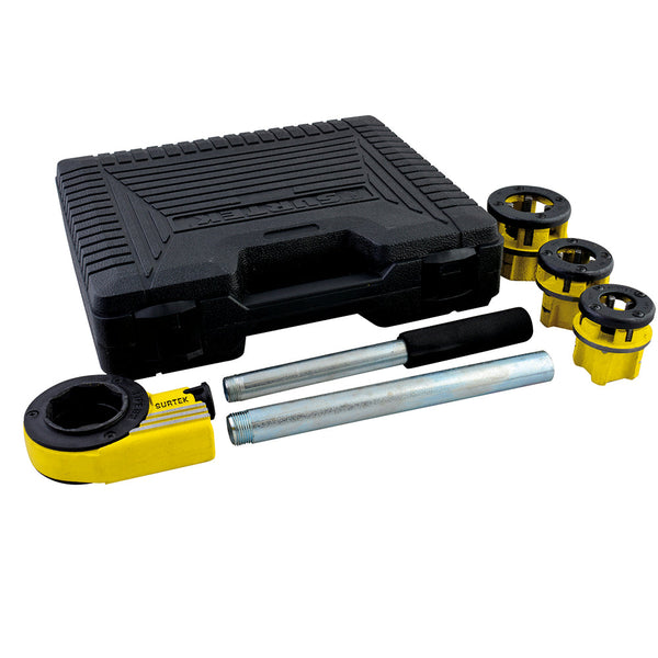 Juego de tarraja para tubo de 1/2″ a 1″ NPT, 4 piezas
