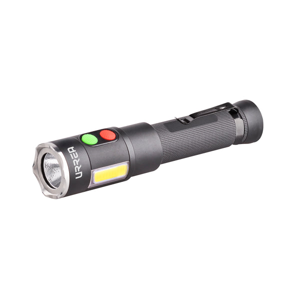 Linterna de LED con alarma recargable de 611 lm