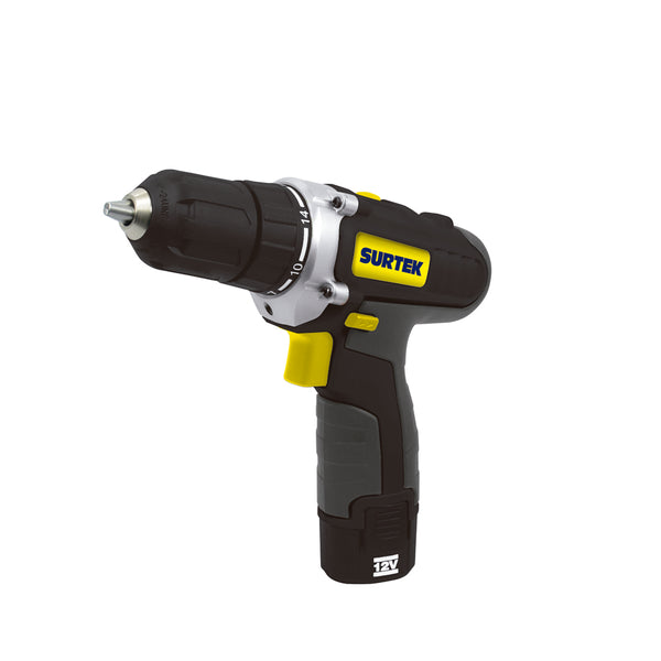 Taladro/atornillador 3/8″ a batería de Li-ion 12 V, 26 Nm