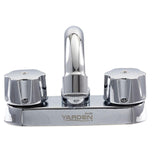 Mezcladora Lavabo 4" Cuello Curvo Maneral Redondo Yarden en Pachuca