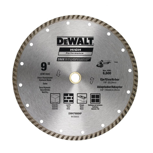 DeWalt, DISCO DIAMANTADO 9"" (230MM) TURBO