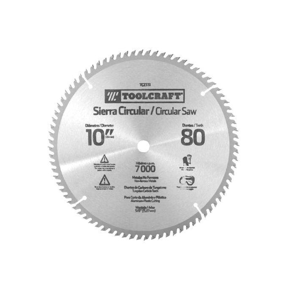 Sierra Circular 10" No Ferrosoeje 1" Con 80 Dientes