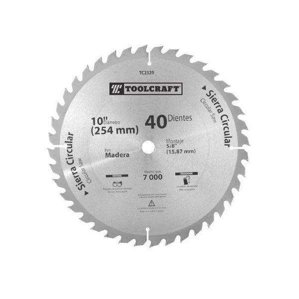 Sierra Circular 10" Eje 1" Con60 Dientes