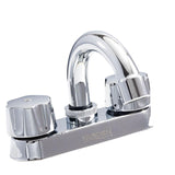 Mezcladora Lavabo 4" Cuello Curvo Maneral Redondo Yarden en Pachuca